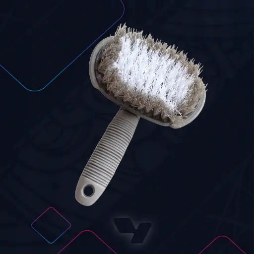 [UP-TIRE-BRUSH-GB] يو بي فرشة كفرات رصاصي واسود 